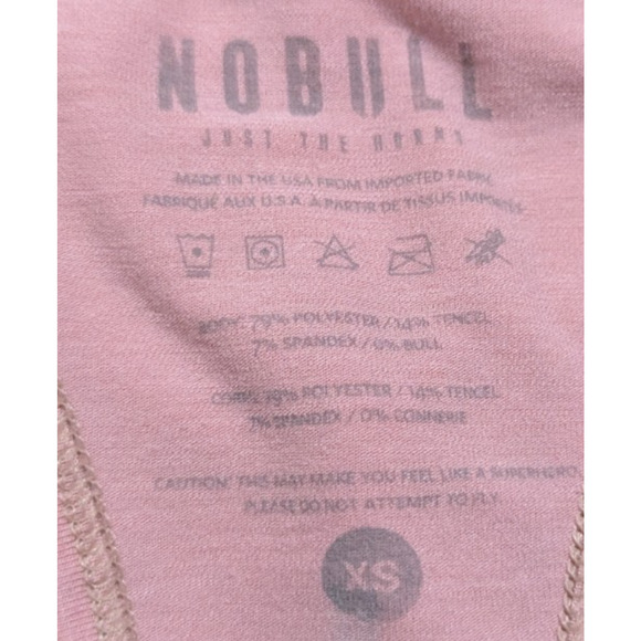 No Bull sz XS Racerback Tank Top knit peachy pink stretchy shirt 0440 - Picture 3 of 3